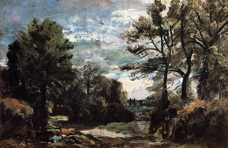 John Constable A Lane near Flatford oil painting image
